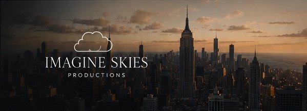 Imagine Skies Productions artwork with New York City skyline